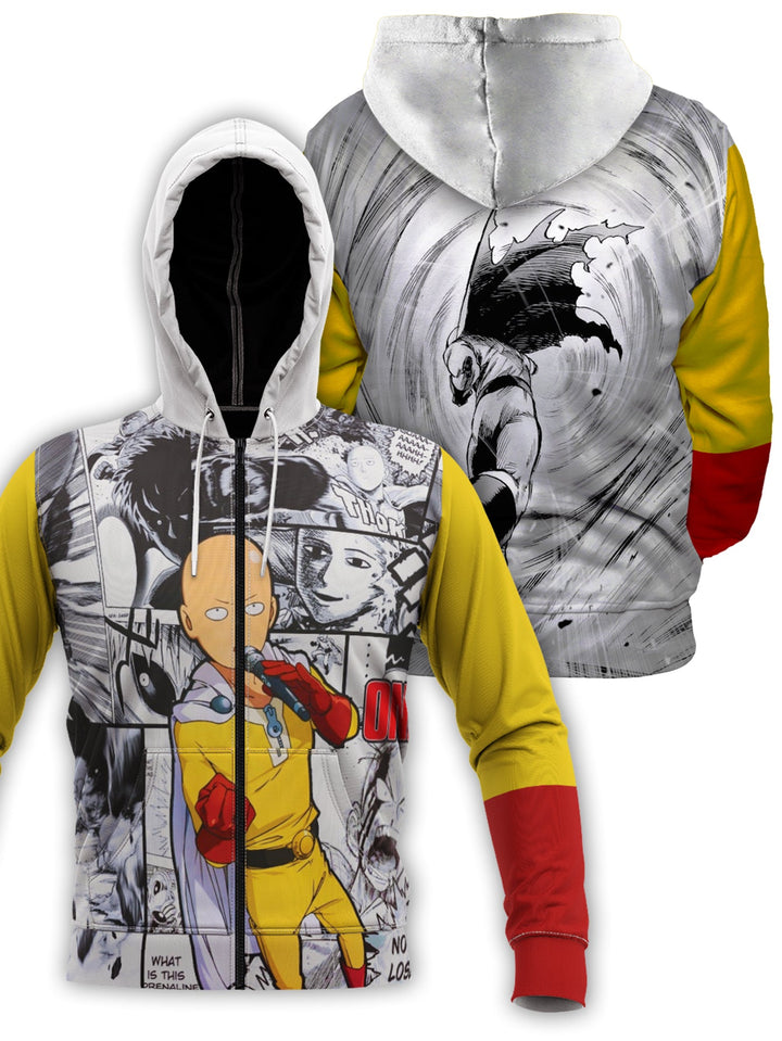 Fandomaniax - Saitama Unisex Zipped Hoodie