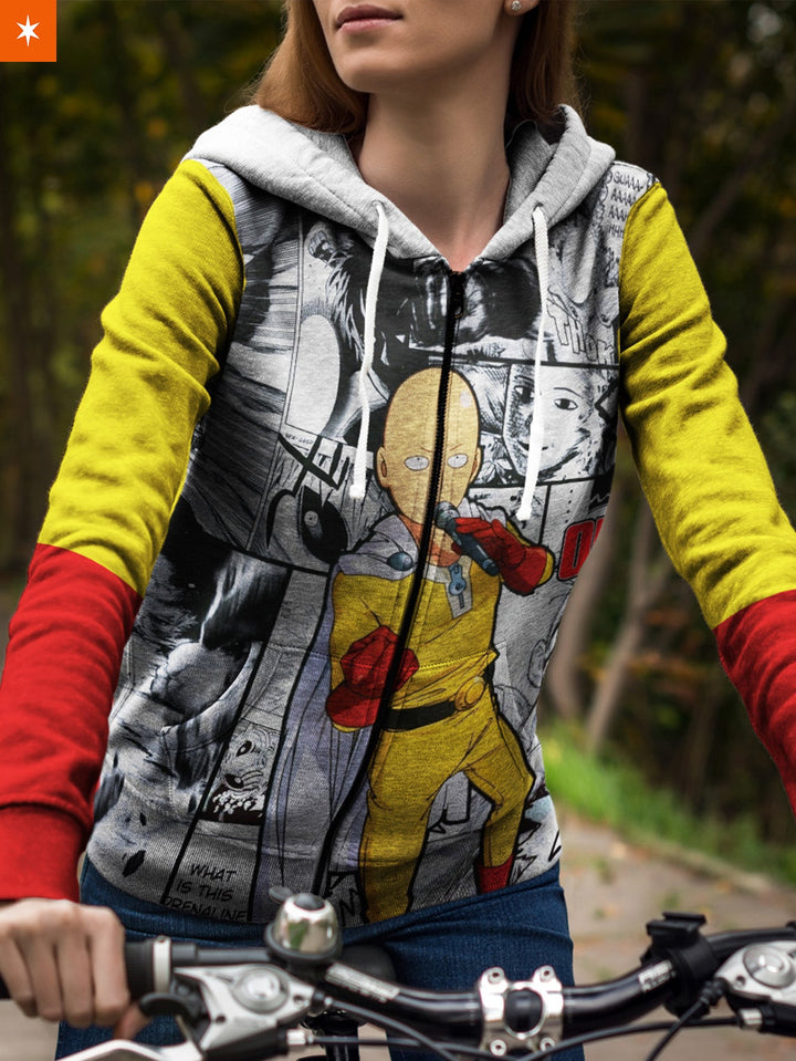 Fandomaniax - Saitama Unisex Zipped Hoodie