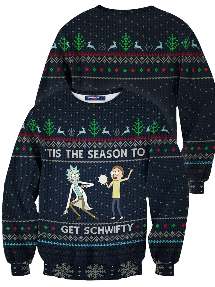 Fandomaniax - Schwifty Christmas Unisex Wool Sweater