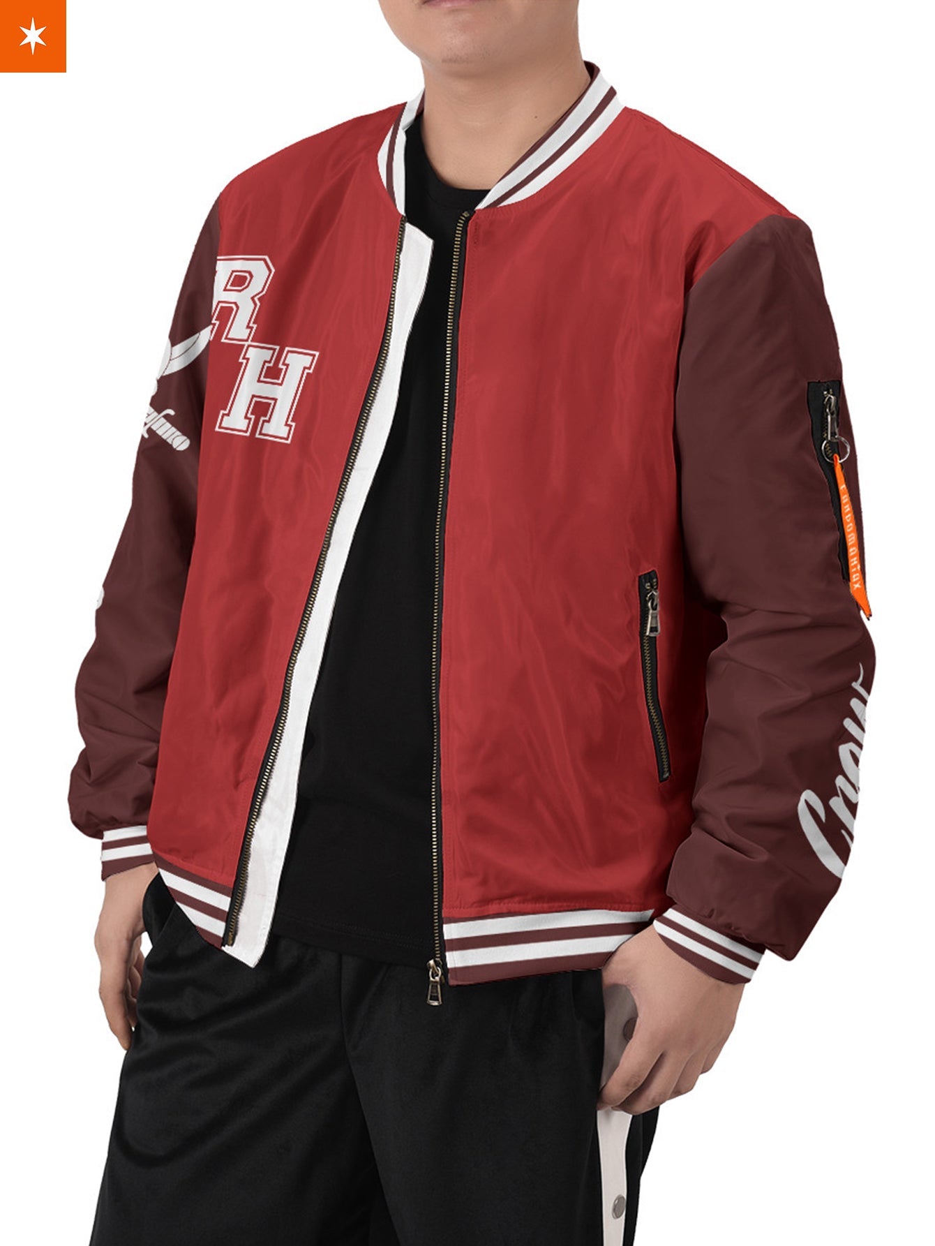 Fandomaniax - Red Hair Jersey Bomber Jacket
