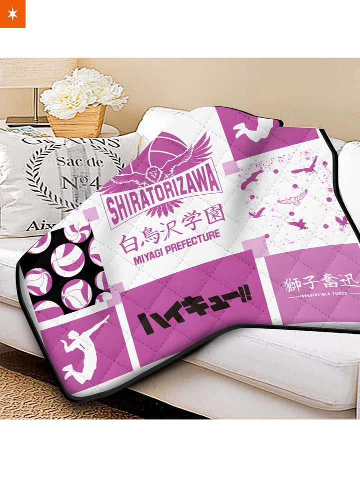 Fandomaniax - Shiratorizawa Cozy Quilt Blanket