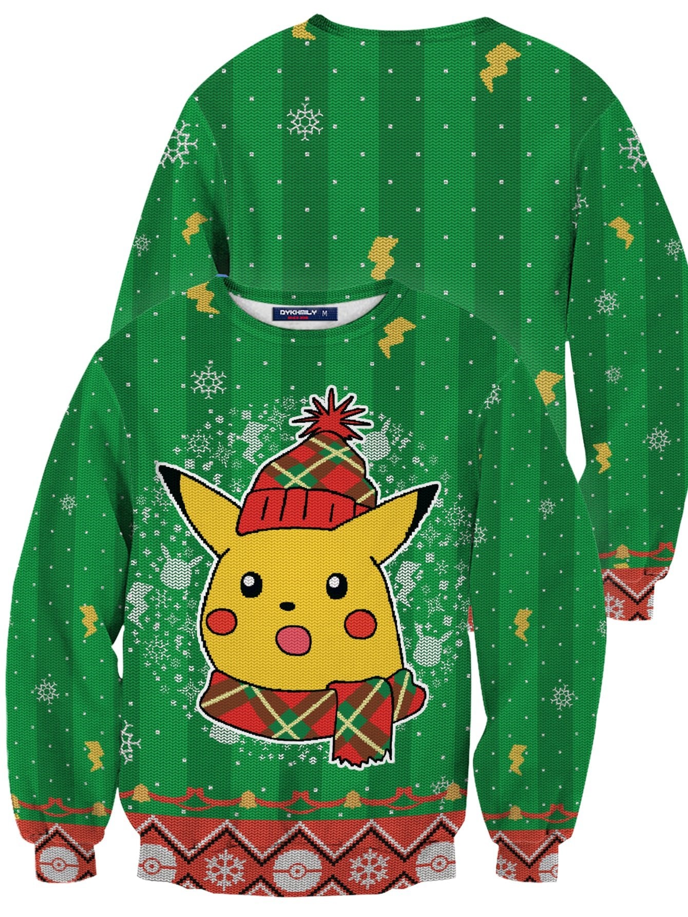 Fandomaniax - [Buy 1 Get 1 SALE] Shocked Pikachu Unisex Wool Sweater