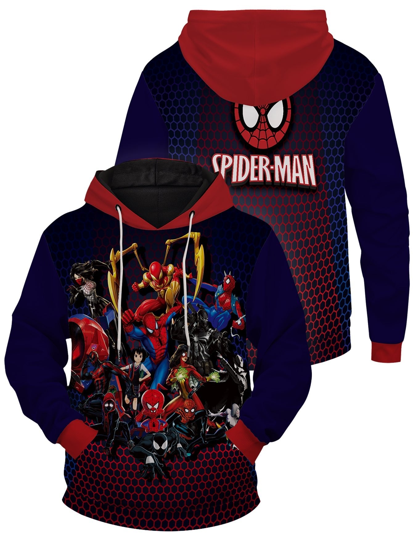 Fandomaniax - Spiderman Multiverse Unisex Pullover Hoodie