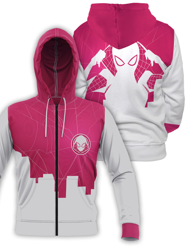 Fandomaniax - Spiderverse Gwen Unisex Zipped Hoodie