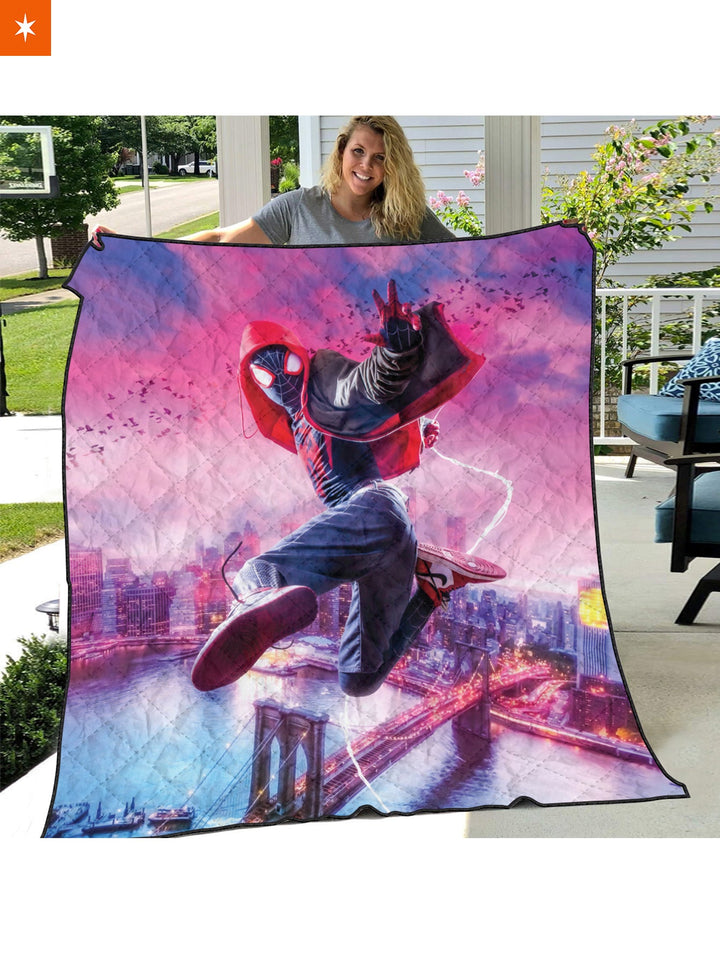 Fandomaniax - Spidey Miles Quilt Blanket