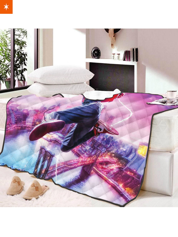 Fandomaniax - Spidey Miles Quilt Blanket