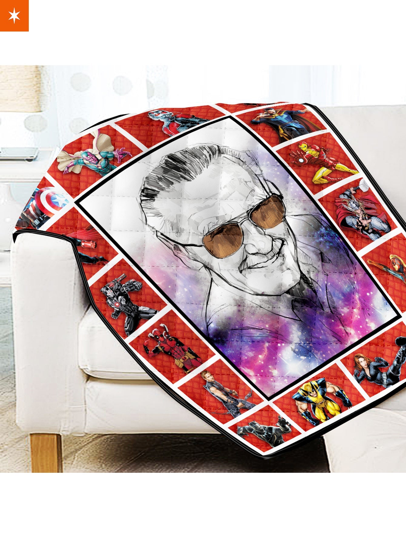 Fandomaniax - Stan Lee Superheroes Quilt Blanket