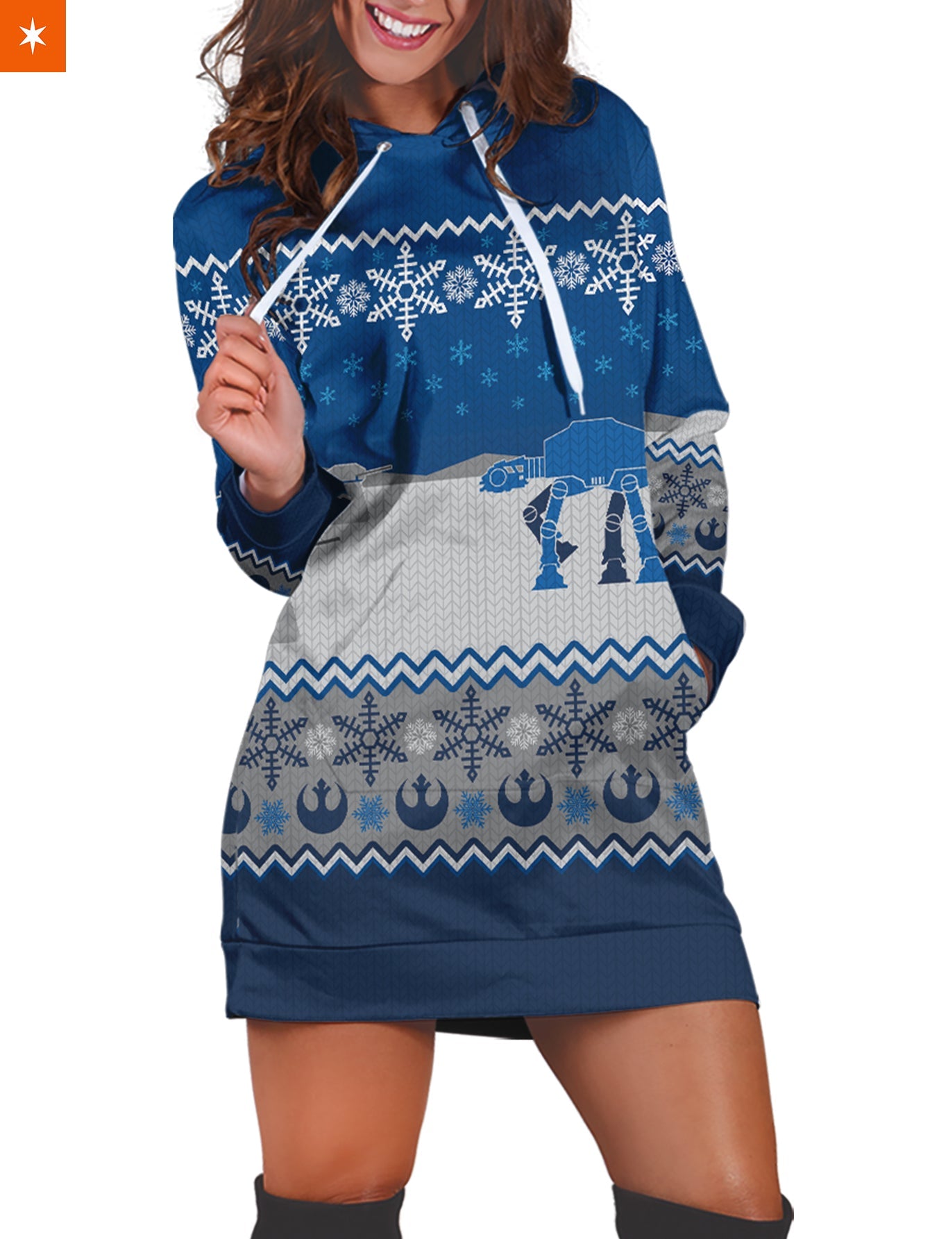Fandomaniax- Star Wars Christmas Hoodie Dress M