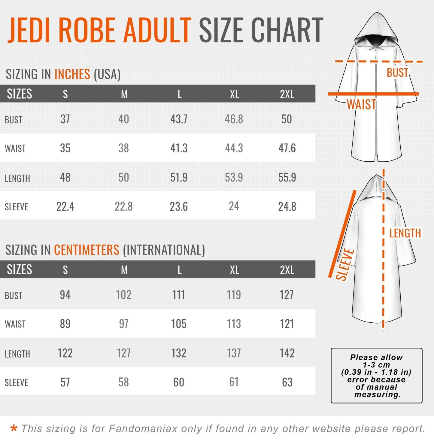 Fandomaniax - [Buy 1 Get 1 SALE] Star Wars Jedi Robe (Adult)