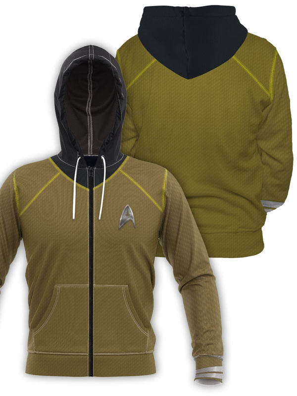 Fandomaniax - Starfleet Command Unisex Zipped Hoodie