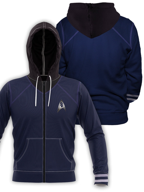 Fandomaniax - Starfleet Science Unisex Zipped Hoodie