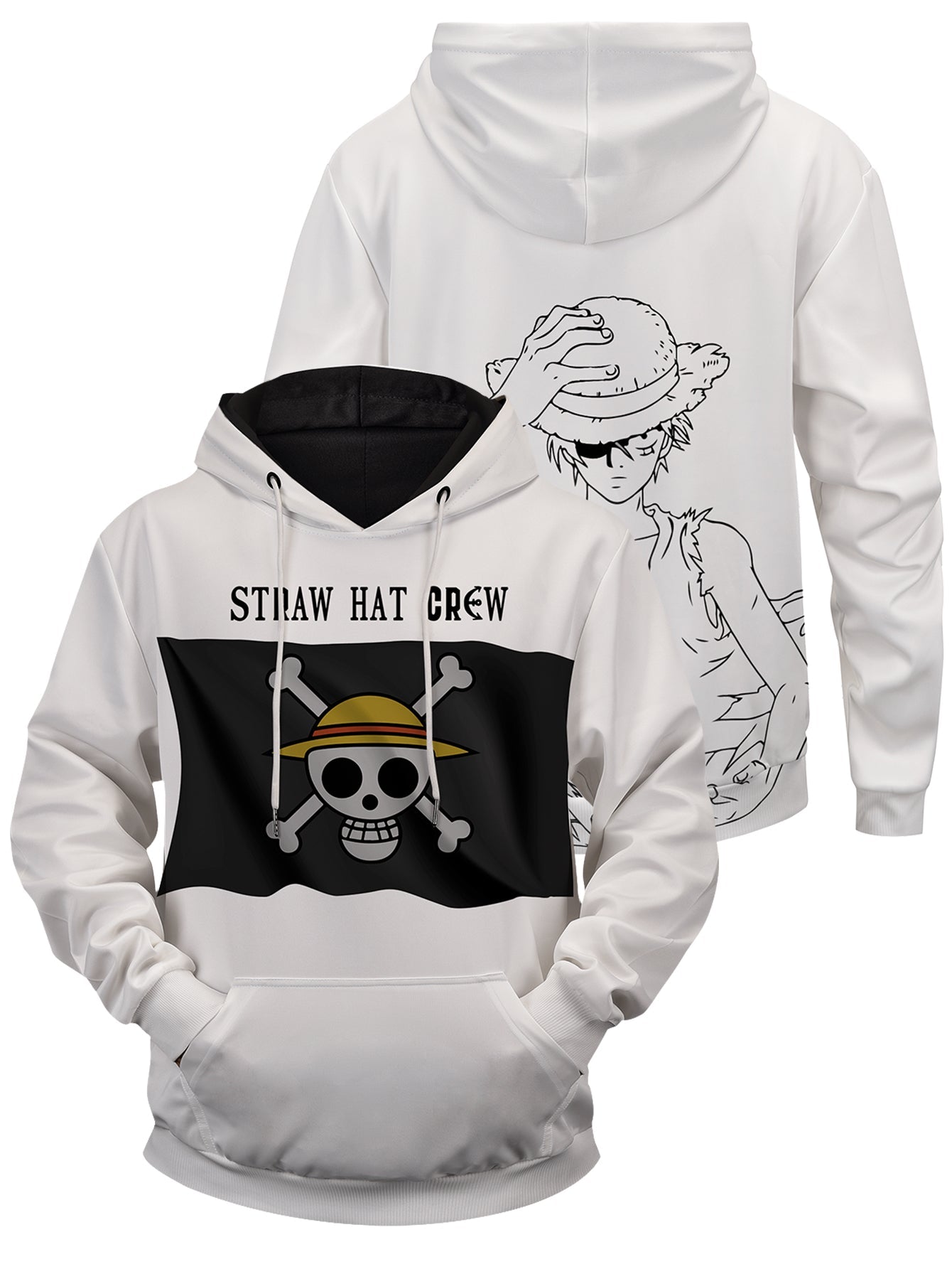 Fandomaniax - Straw Hat Crew Unisex Pullover Hoodie