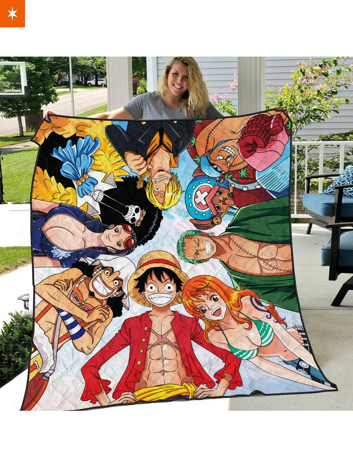 Fandomaniax - Strawhat Crew Quilt Blanket