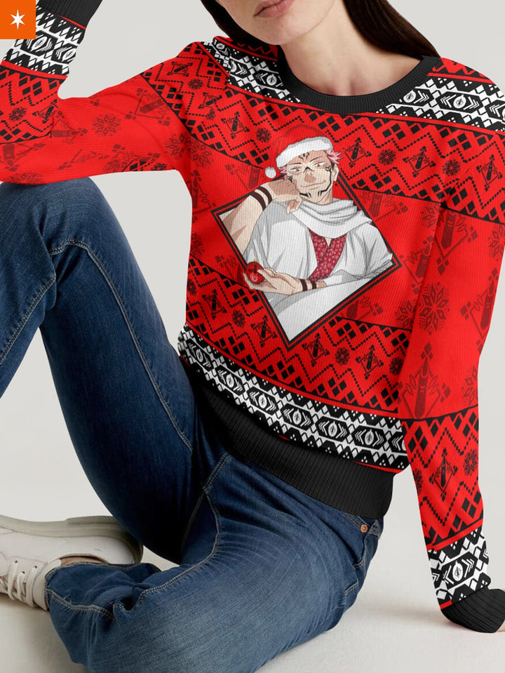 Fandomaniax - Sukuna Christmas Unisex Wool Sweater