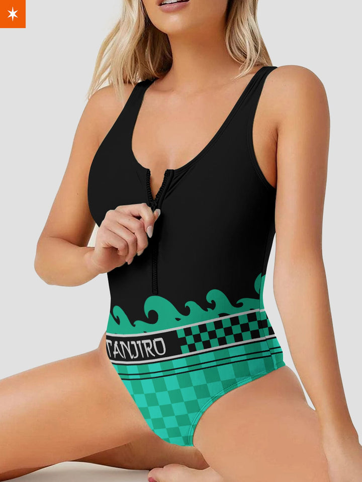 Fandomaniax - Summer Tanjiro One Piece Swimsuit