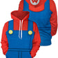 Fandomaniax - Super Mario Unisex Pullover Hoodie