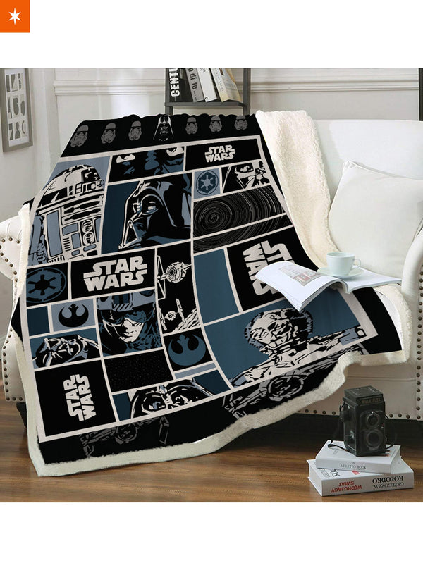 Fandomaniax - SW Characters Throw Blanket