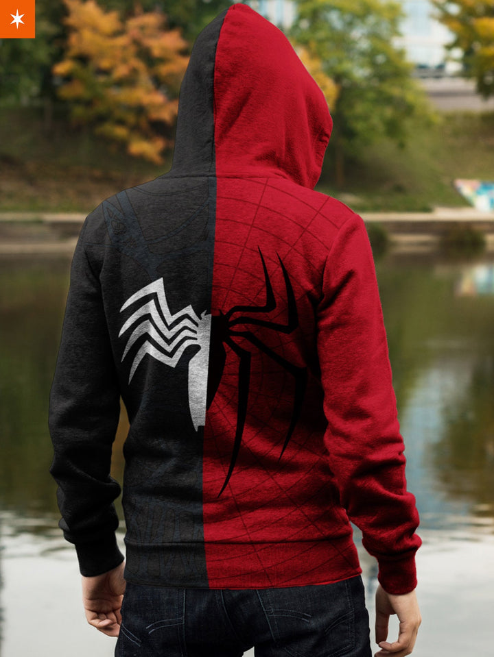 Fandomaniax - Symbiote Connection Unisex Zipped Hoodie