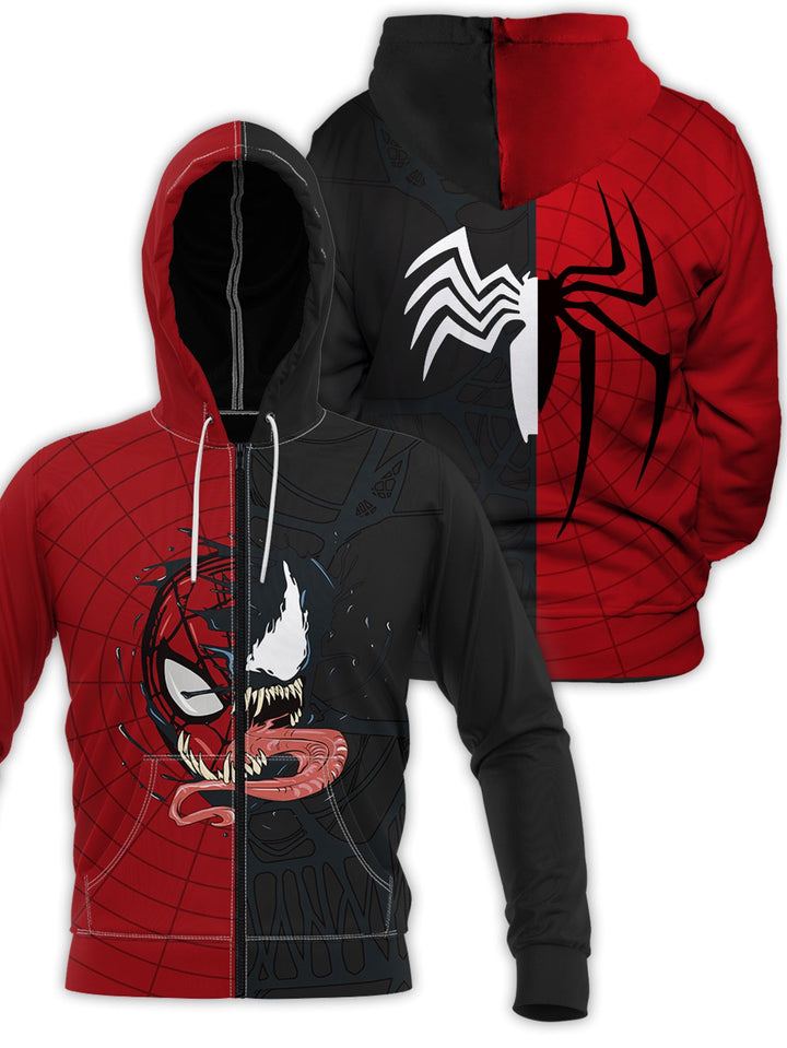 Fandomaniax - Symbiote Connection Unisex Zipped Hoodie