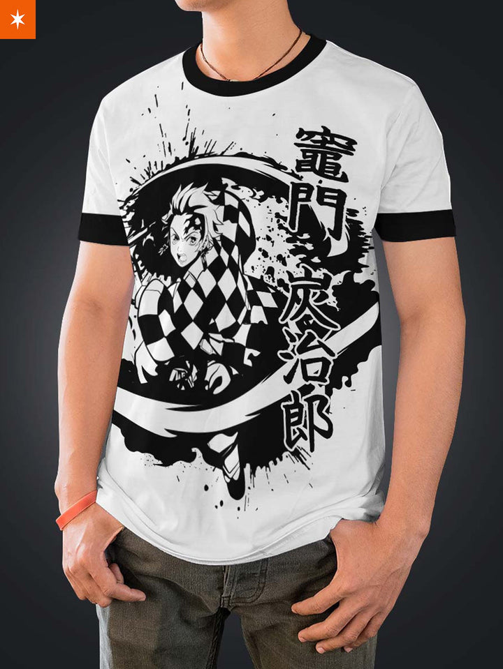 Fandomaniax - Tanjiro B&W Unisex T-Shirt