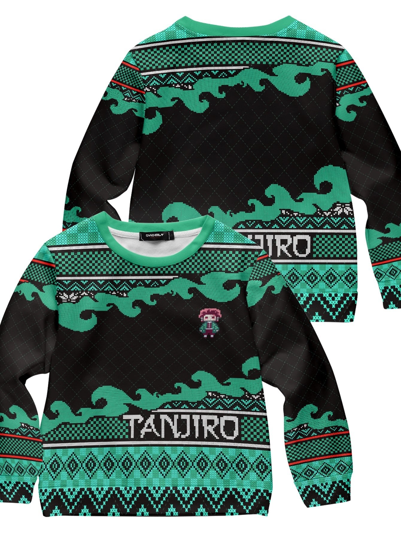 Fandomaniax - Tanjiro Christmas Kids Unisex Wool Sweater