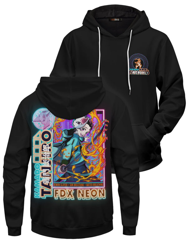 Fandomaniax - Tanjiro Neon Unisex Pullover Hoodie