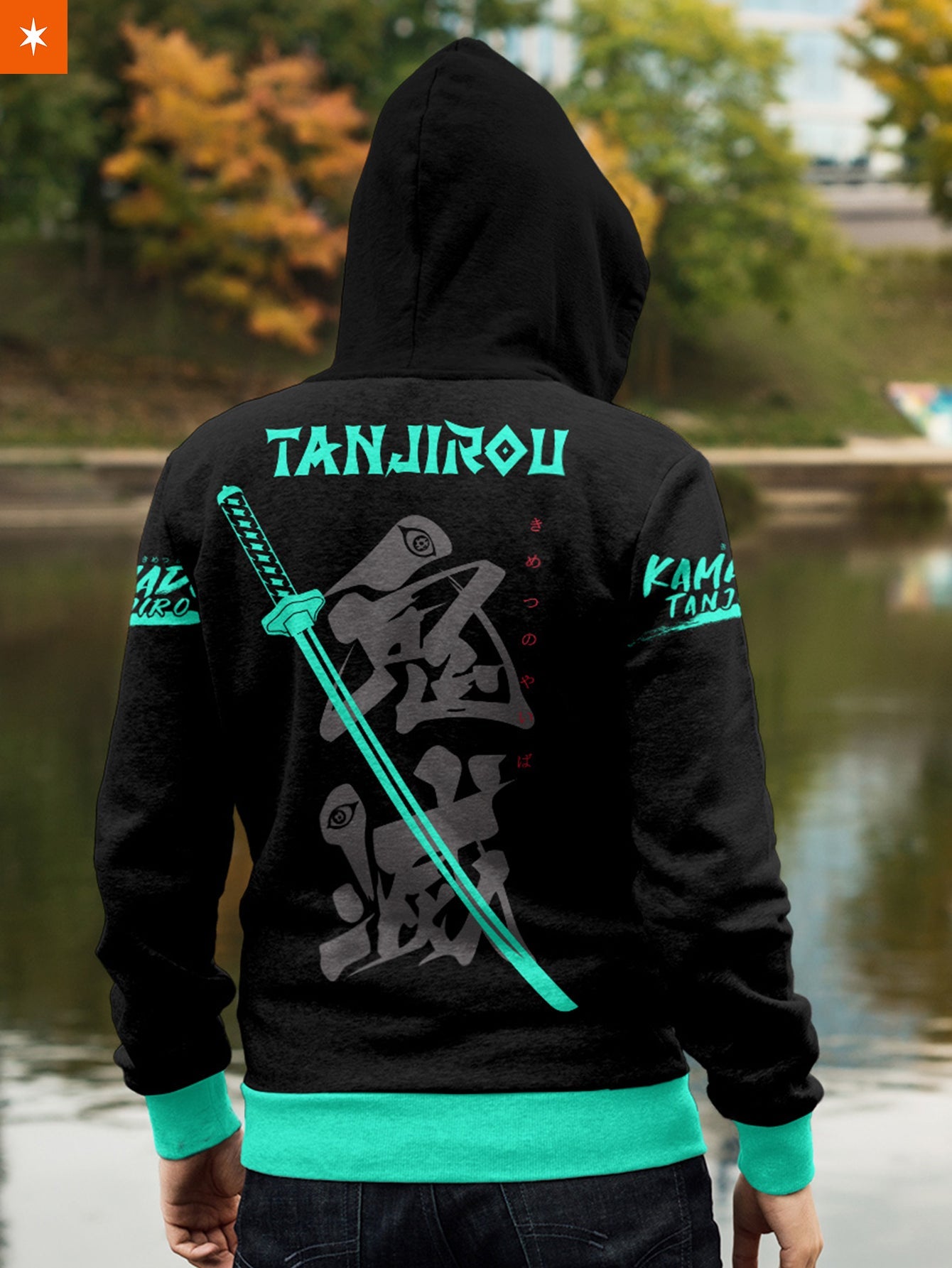 Fandomaniax - [Buy 1 Get 1 SALE] Tanjiro Style Unisex Zipped Hoodie