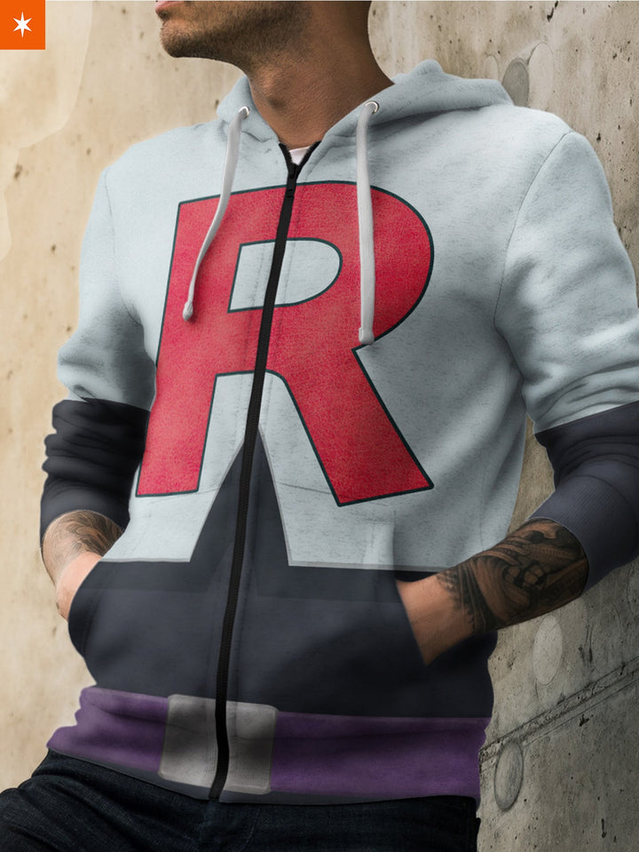 Fandomaniax - Team Rocket Unisex Zipped Hoodie