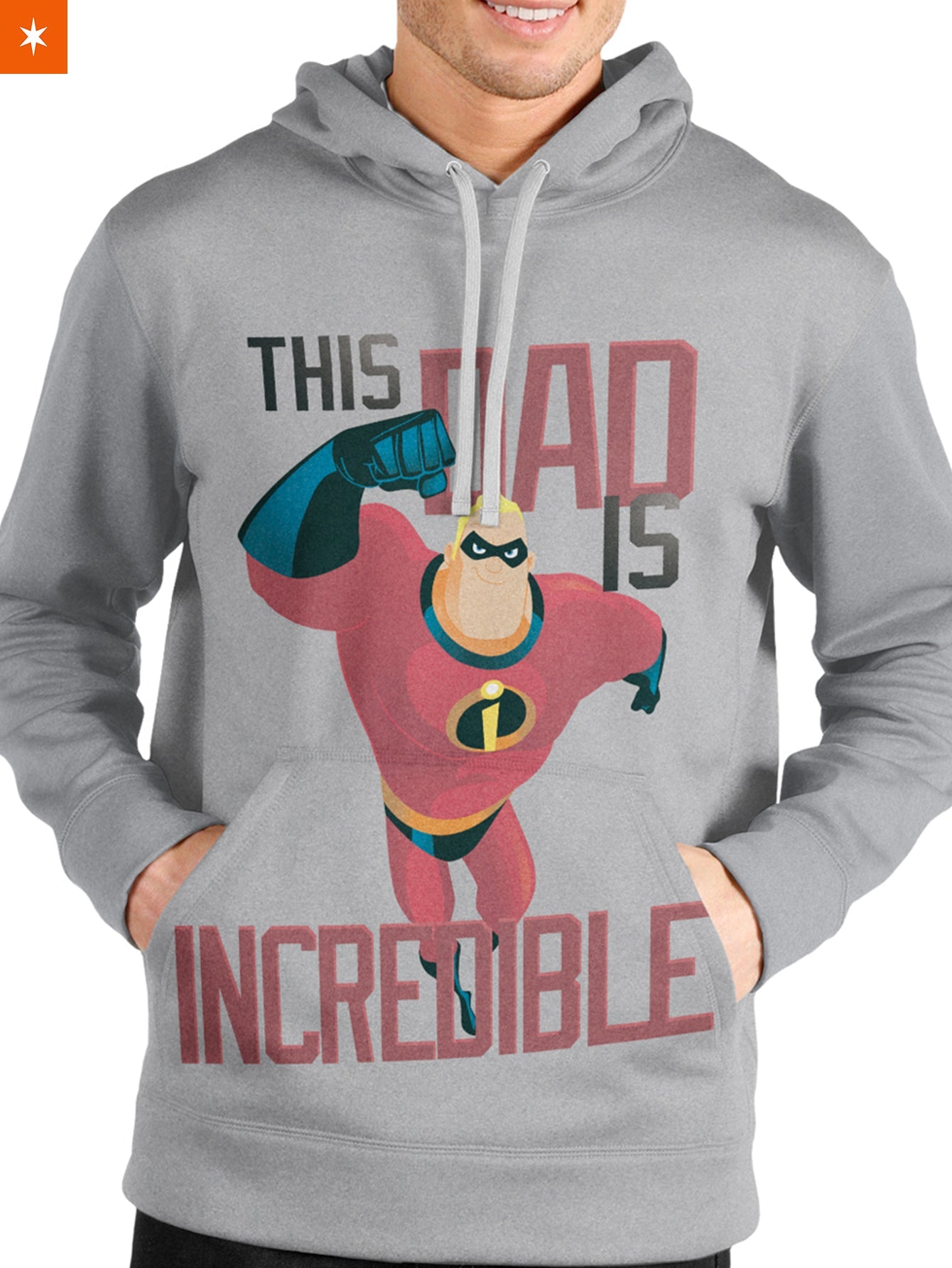 Fandomaniax - This Dad is Incredible Unisex Pullover Hoodie