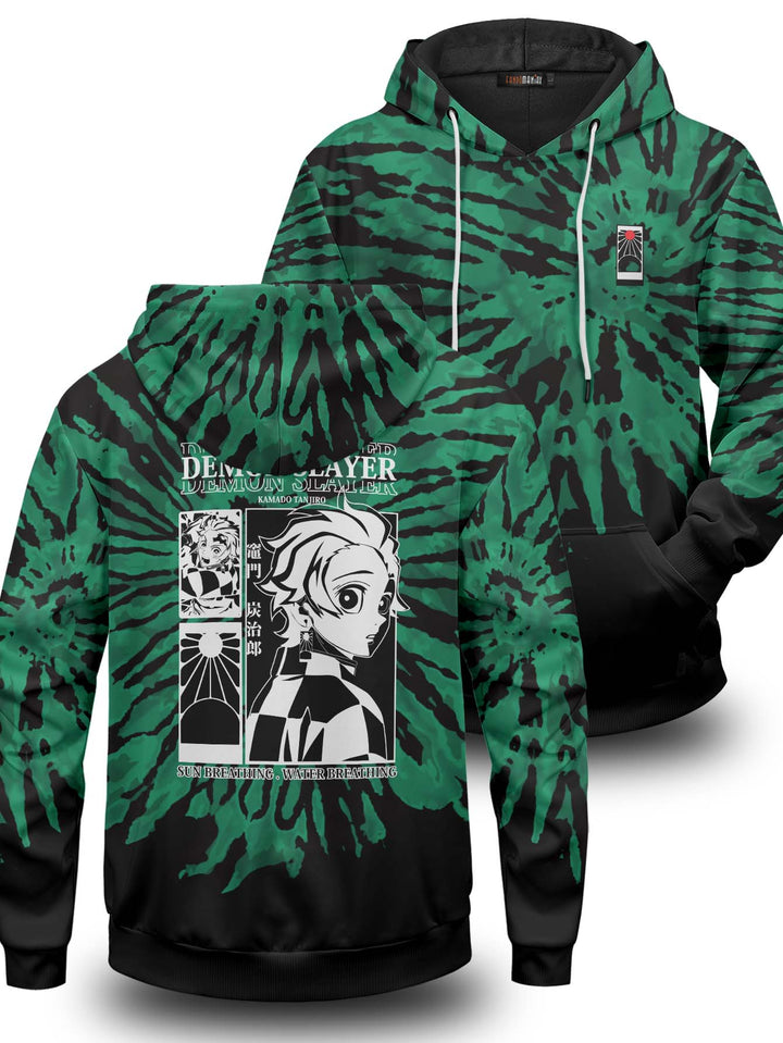 Fandomaniax - Tie Dye Tanjiro Unisex Pullover Hoodie