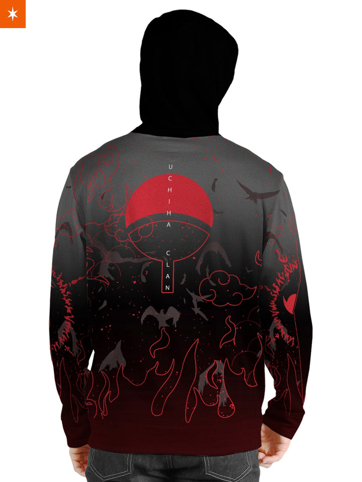 Fandomaniax - Uchiha Emblem Unisex Pullover Hoodie