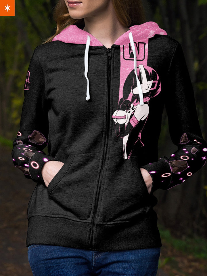 Fandomaniax - Uraraka Ochaco Unisex Zipped Hoodie