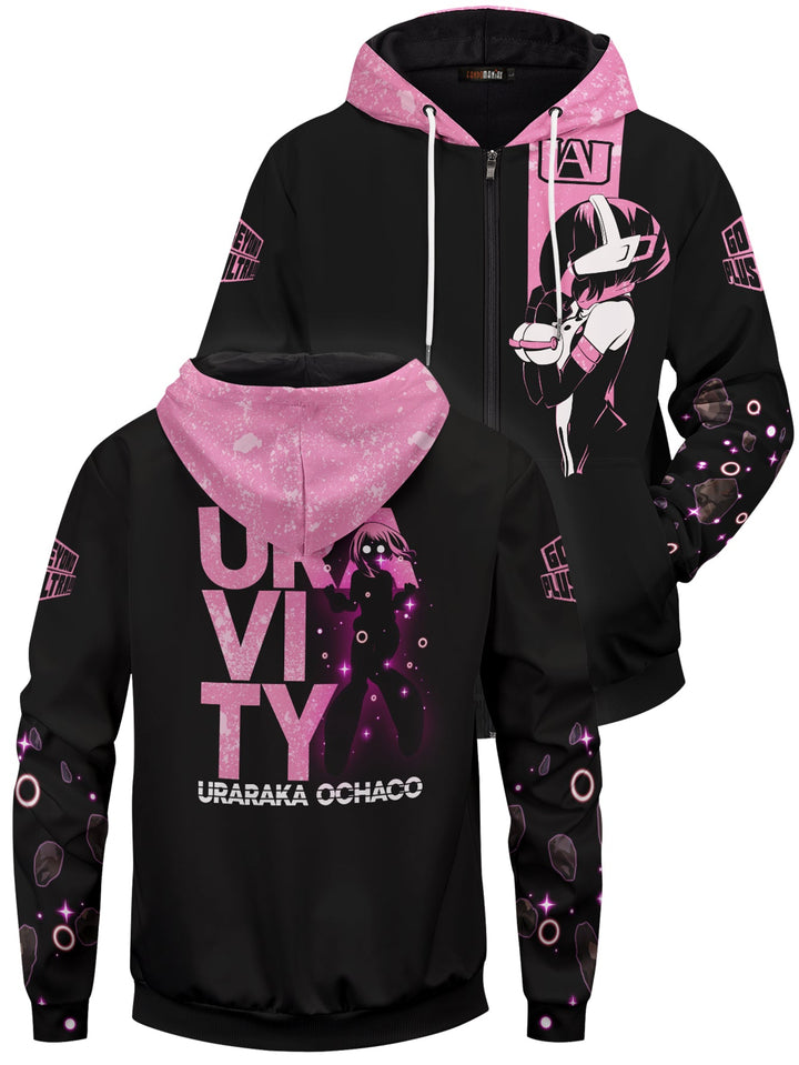 Fandomaniax - Uraraka Ochaco Unisex Zipped Hoodie