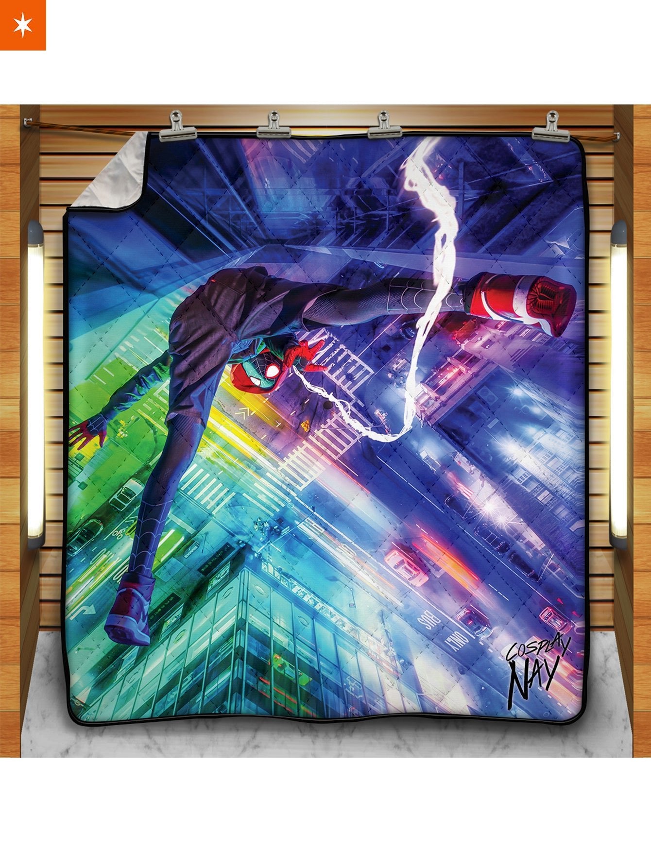 Fandomaniax - Web Slinger Miles - Signed Quilt Blanket