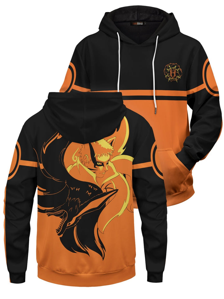 Fandomaniax - Yin Yang Naruto Kurama Unisex Pullover Hoodie